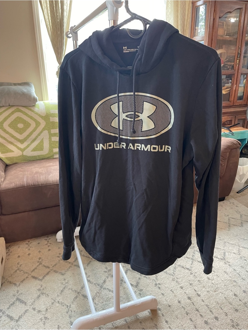 Under Armour Black Hoodie with Silver Logo
